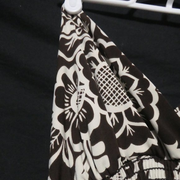 JESSICA | small | Made In Canada | Brown Floral Dress | Tie Back | NWOT - Picture 3 of 11